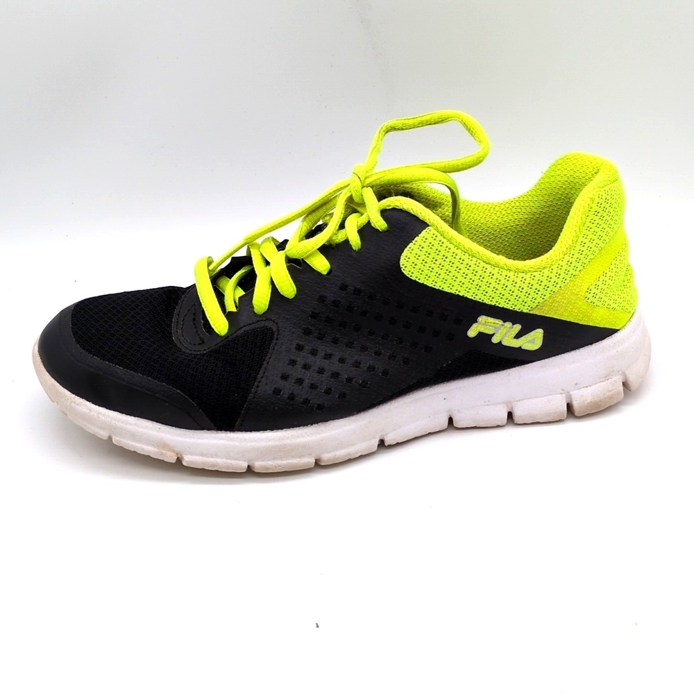 Fila Shoes Womens Black Green 7 Walking Sneakers Comfort 3SR21098-016
